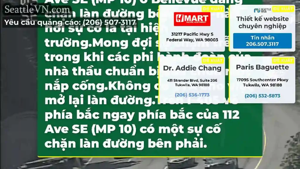 CẬP NHẬT: Một sự cố trên NB I-405 ngay phía bắc