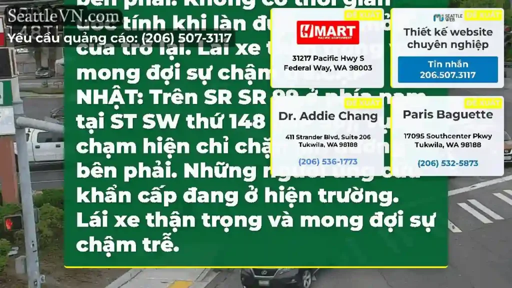 CẬP NHẬT 2: Trên SR 99 về phía nam ở 148 (MP 50),