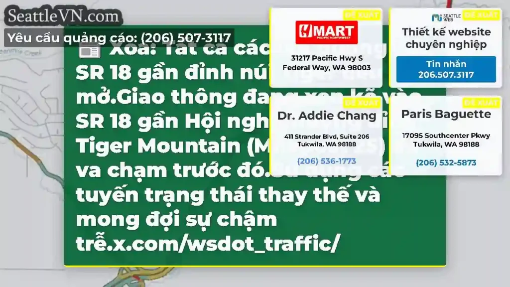 Xóa: Tất cả các làn đường của SR 18 gần đỉnh núi
