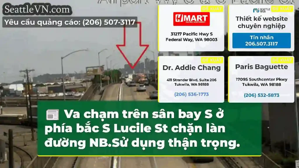Va chạm trên sân bay S ở phía bắc S Lucile St