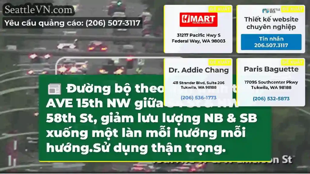 Đường bộ theo lịch trình trên AVE 15th NW giữa 54