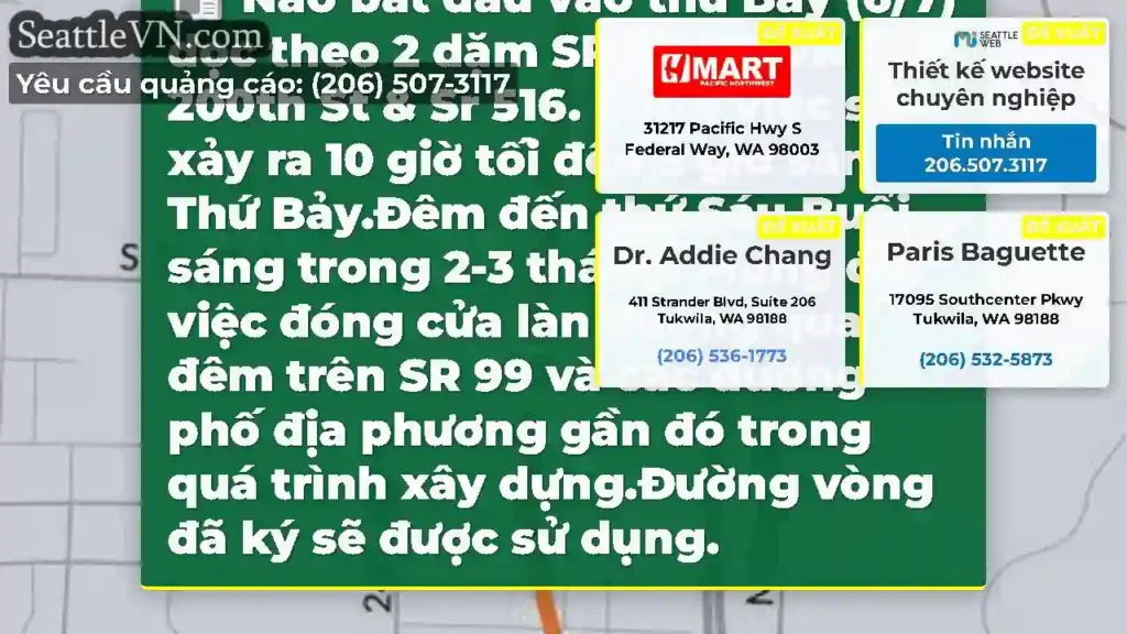 Nào bắt đầu vào thứ Bảy (6/7) dọc theo 2 dặm SR