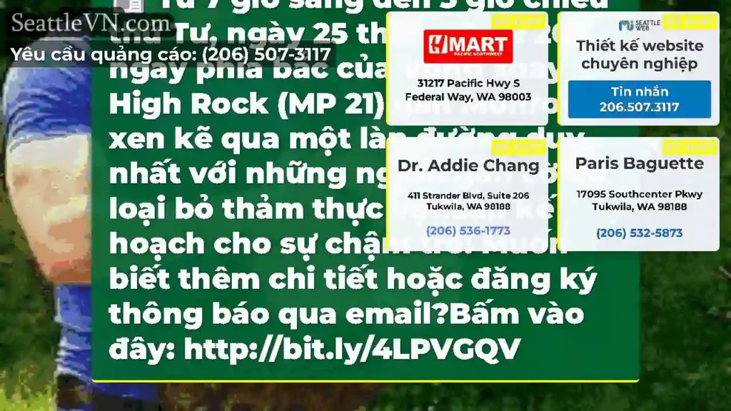 Từ 7 giờ sáng đến 3 giờ chiều thứ Tư, ngày 25