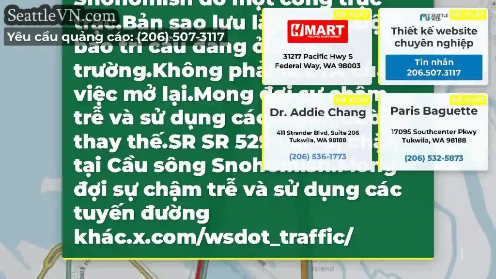CẬP NHẬT 2: SR 529 về phía nam vẫn đóng cửa tại