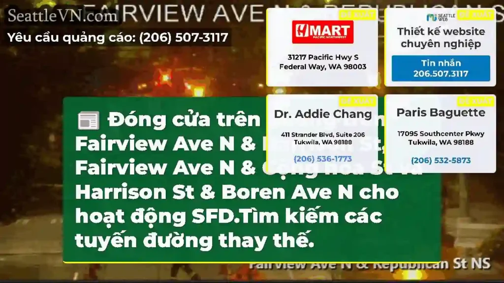 Đóng cửa trên đường trên Fairview Ave N &