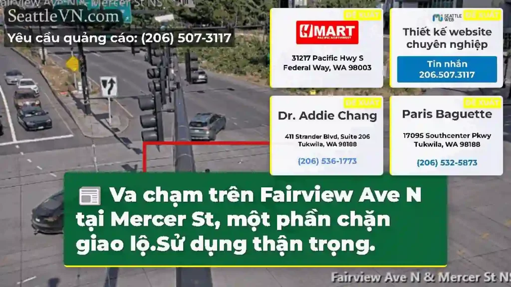 Va chạm trên Fairview Ave N tại Mercer St, một