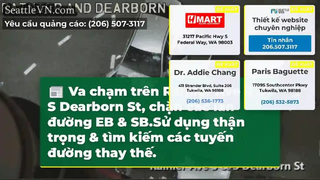 Va chạm trên Rainier Ave S & S Dearborn St, chặn