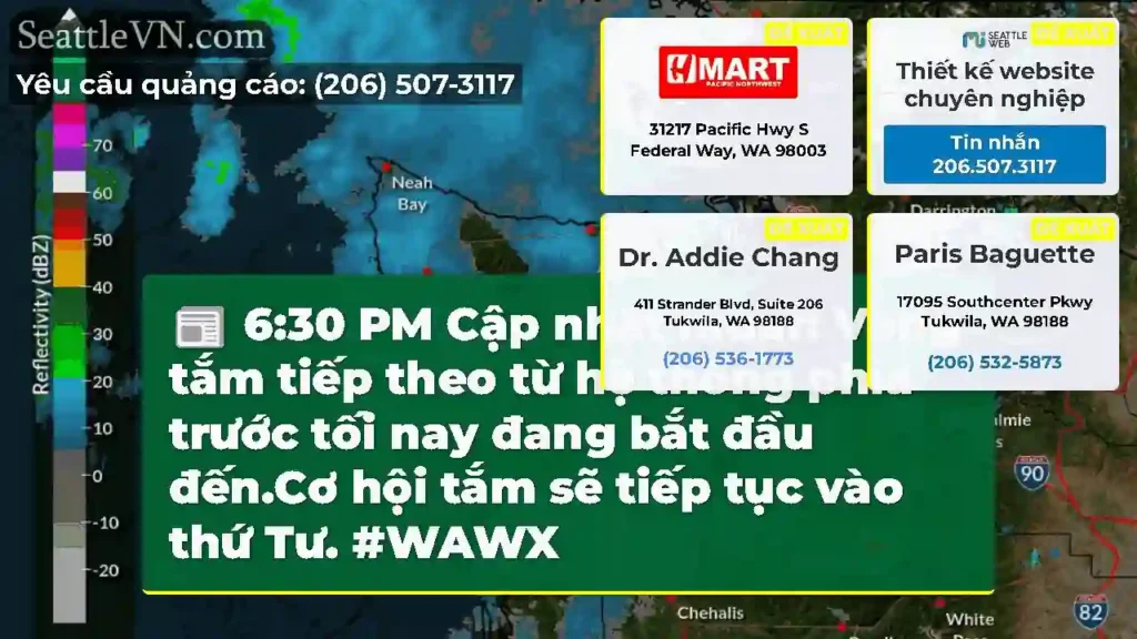 6:30 PM Cập nhật radar: Vòng tắm tiếp theo từ hệ