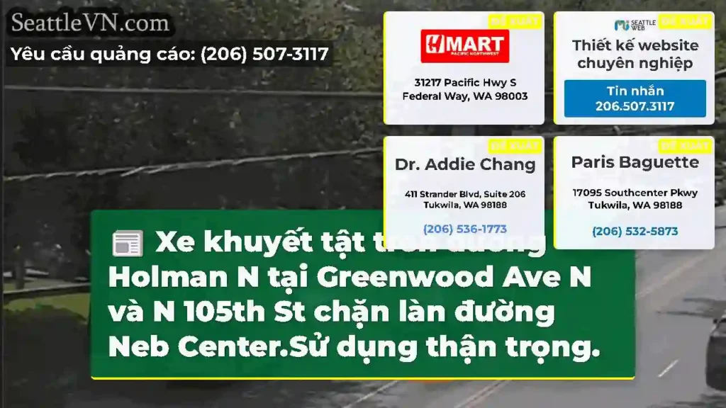 Xe khuyết tật trên đường Holman N tại Greenwood