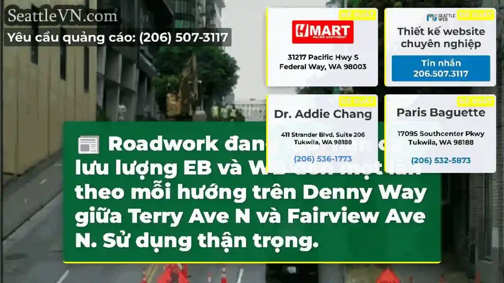 Roadwork đang giới hạn cả lưu lượng EB và WB đến
