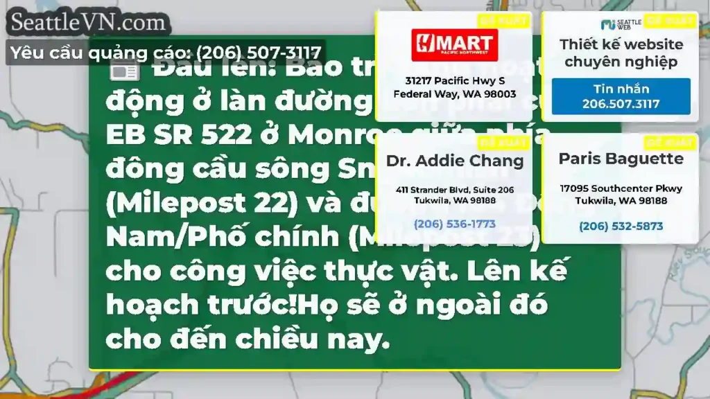 Đầu lên: Bảo trì đang hoạt động ở làn đường bên
