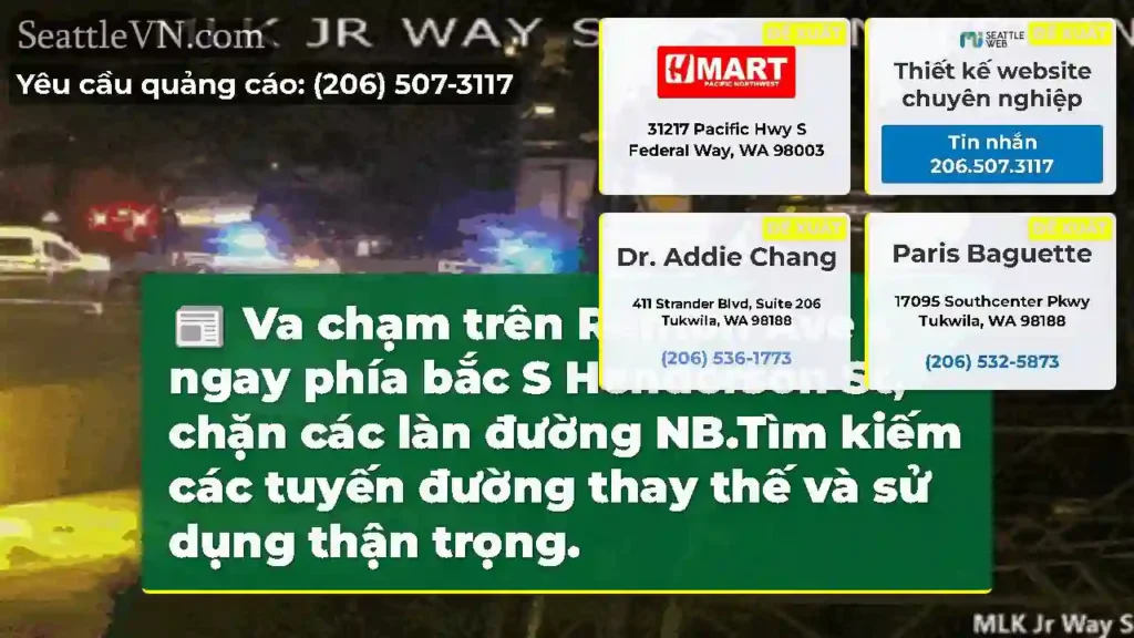 Va chạm trên Renton Ave s ngay phía bắc S