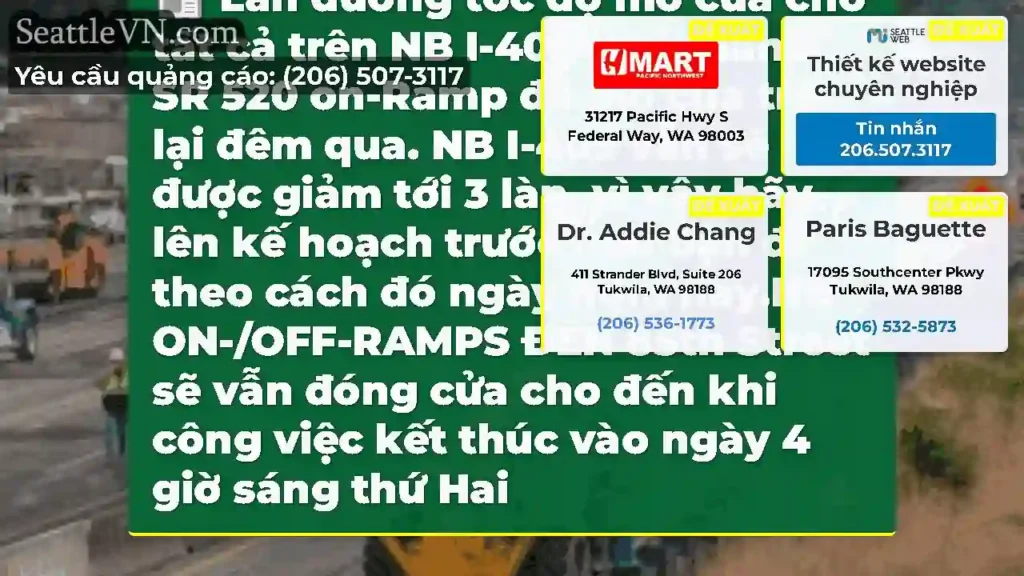 Làn đường tốc độ mở cửa cho tất cả trên NB I-405