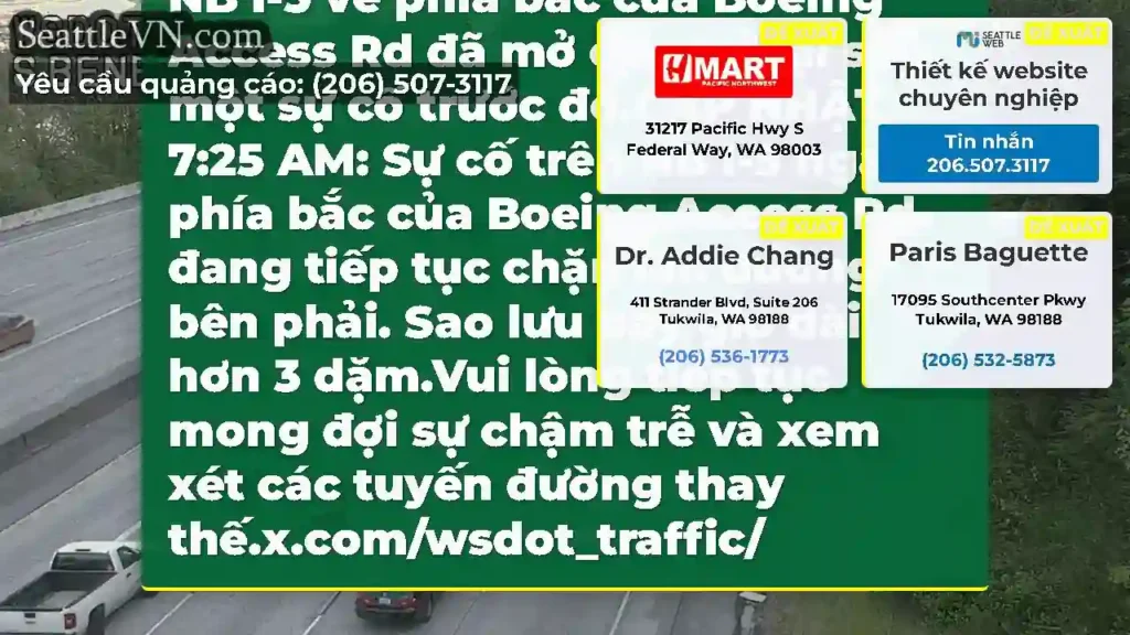 Xóa: Tất cả các làn đường của NB I-5 về phía bắc