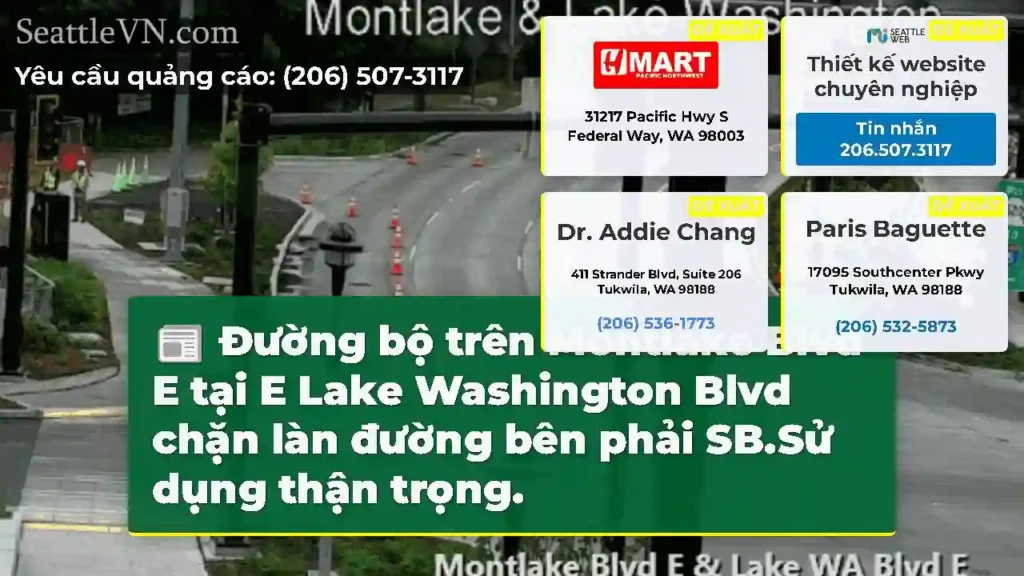 Đường bộ trên Montlake Blvd E tại E Lake