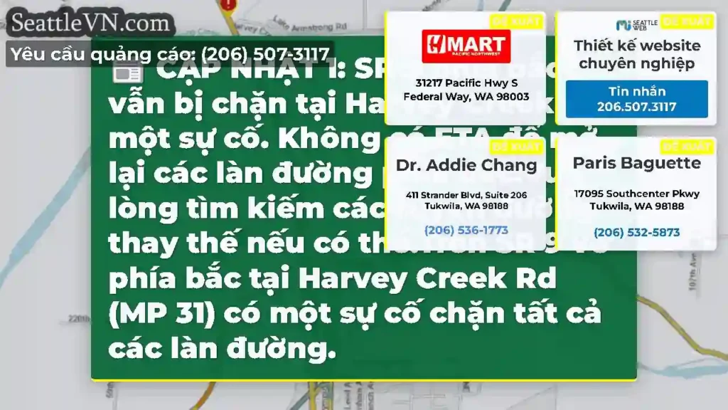 CẬP NHẬT 1: SR 9 phía bắc vẫn bị chặn tại Harvey