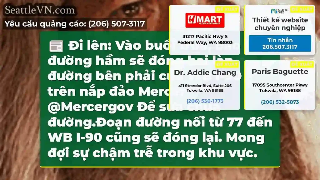 Đi lên: Vào buổi trưa, bảo trì đường hầm sẽ đóng