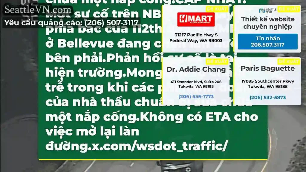 Cập nhật #2: Một sự cố trên NB I-405 ngay phía