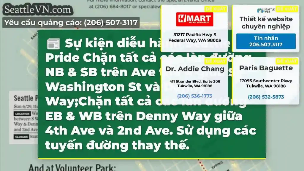Sự kiện diễu hành Seattle Pride Chặn tất cả các