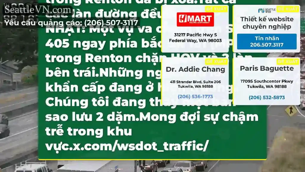 Đã xóa: Sự va chạm trên SB I-405 ngay phía bắc SR