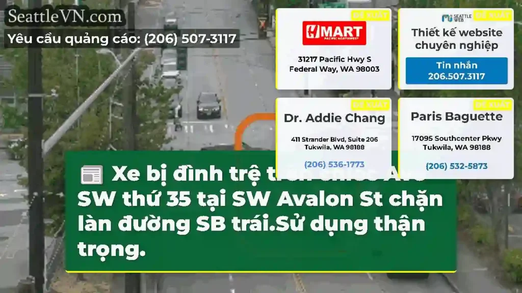 Xe bị đình trệ trên chiếc Ave SW thứ 35 tại SW