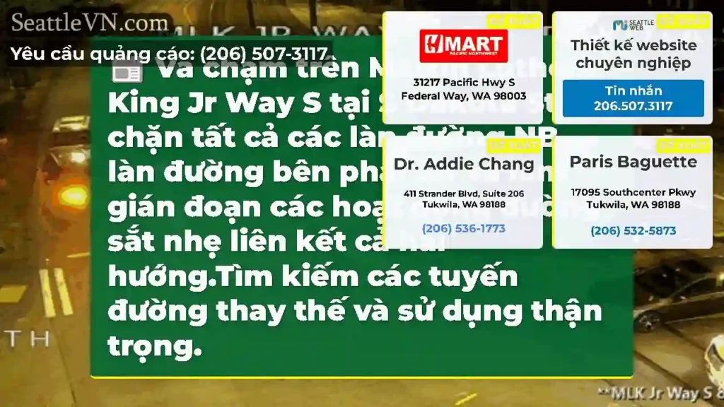 Va chạm trên Martin Luther King Jr Way S tại S