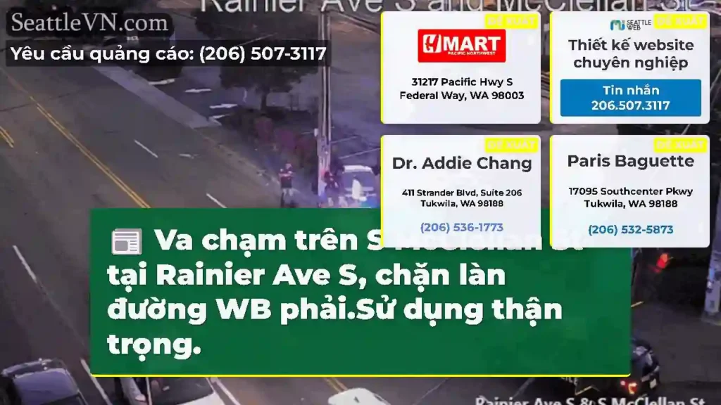 Va chạm trên S McClellan St tại Rainier Ave S,