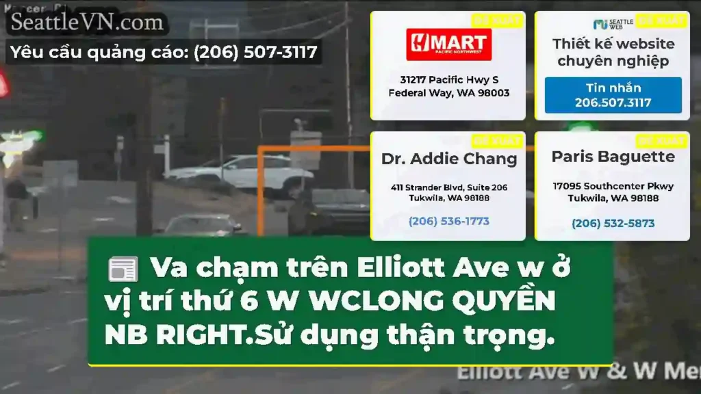 Va chạm trên Elliott Ave w ở vị trí thứ 6 W