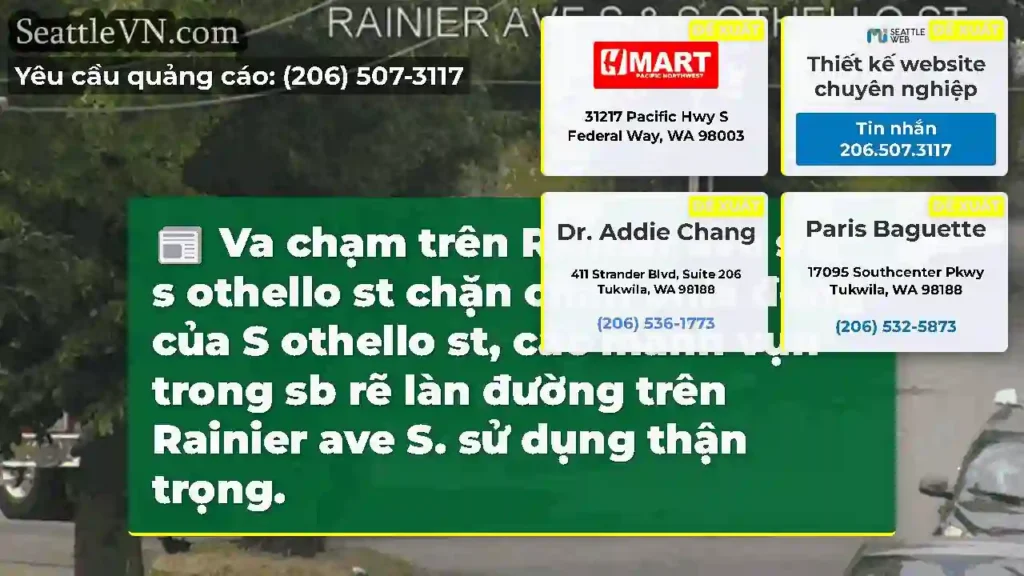 Va chạm trên Rainier ave s & s othello st chặn