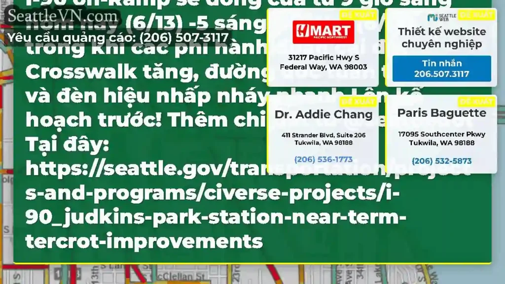 Đi lên Seattle: NB Rainier Ave S đến EB I-90