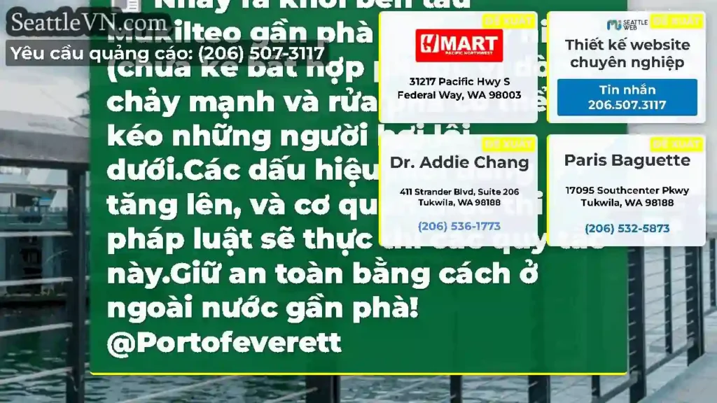 Nhảy ra khỏi bến tàu Mukilteo gần phà rất nguy