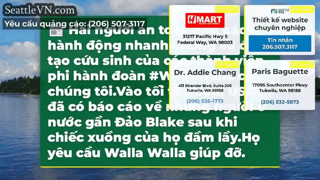 Hai người an toàn nhờ các hành động nhanh chóng