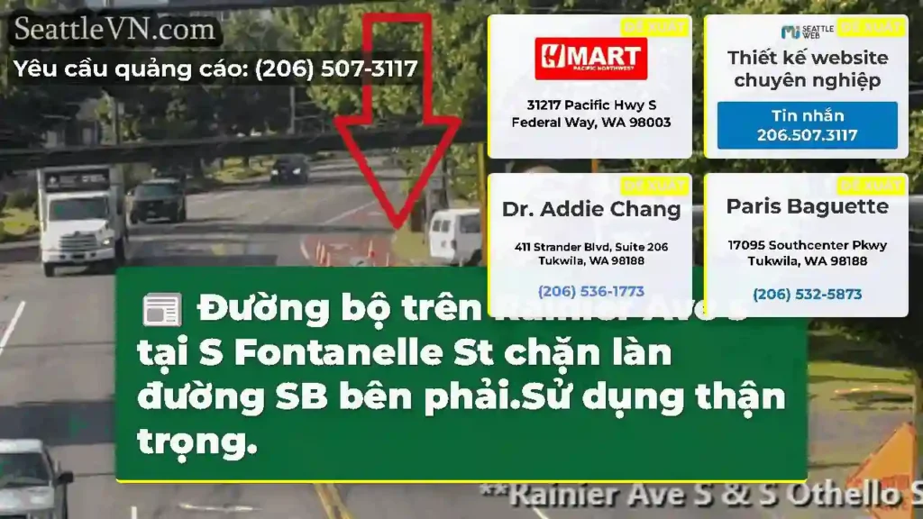 Đường bộ trên Rainier Ave s tại S Fontanelle St