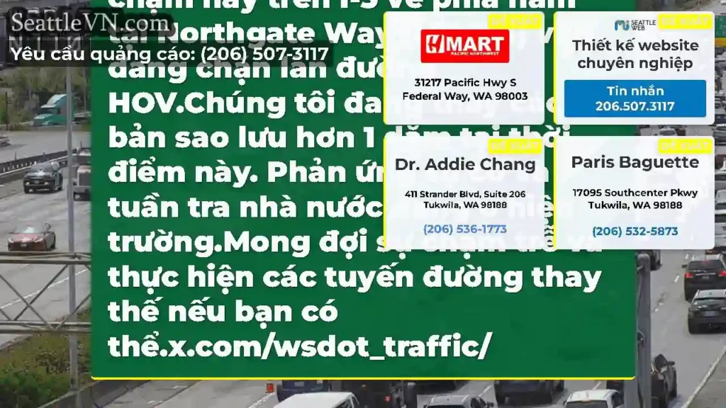 Đã xóa: vụ va chạm này trên SB I-5 gần Northgate