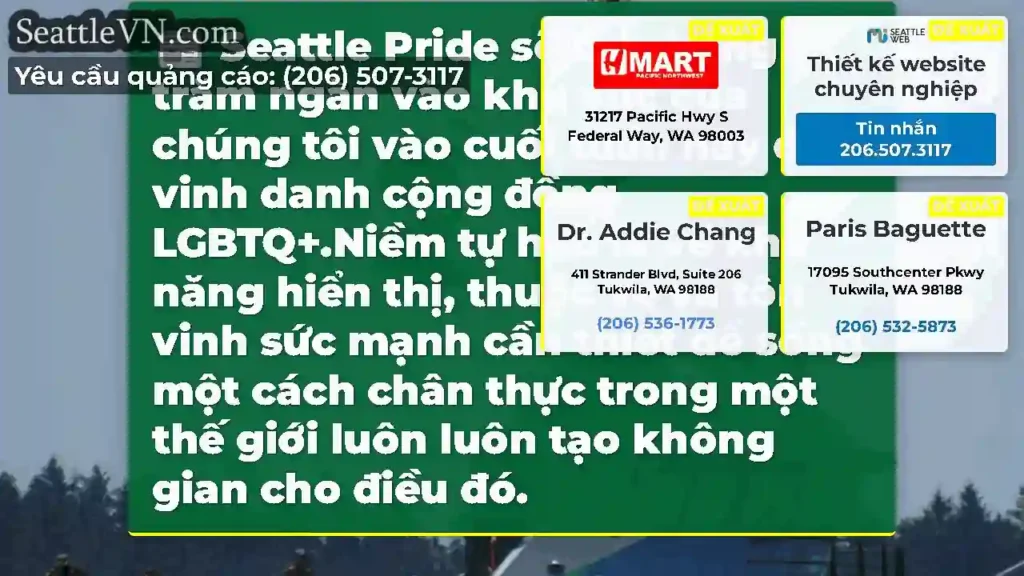 Seattle Pride sẽ đưa hàng trăm ngàn vào khu vực