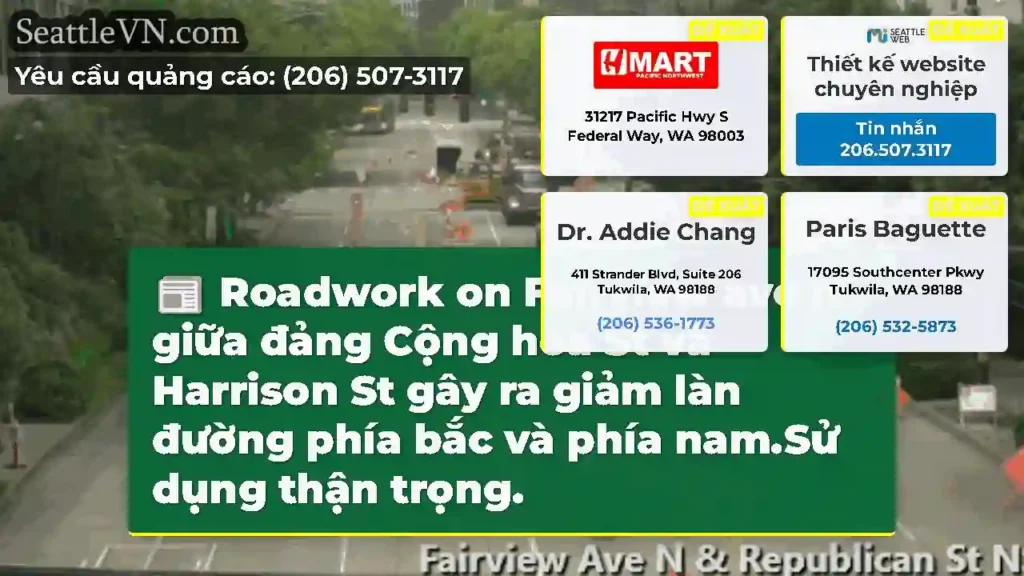 Roadwork on Fairview ave n giữa đảng Cộng hòa St