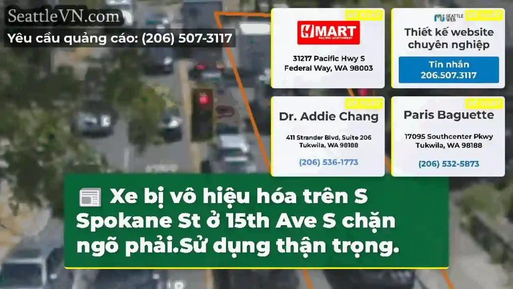 Xe bị vô hiệu hóa trên S Spokane St ở 15th Ave S