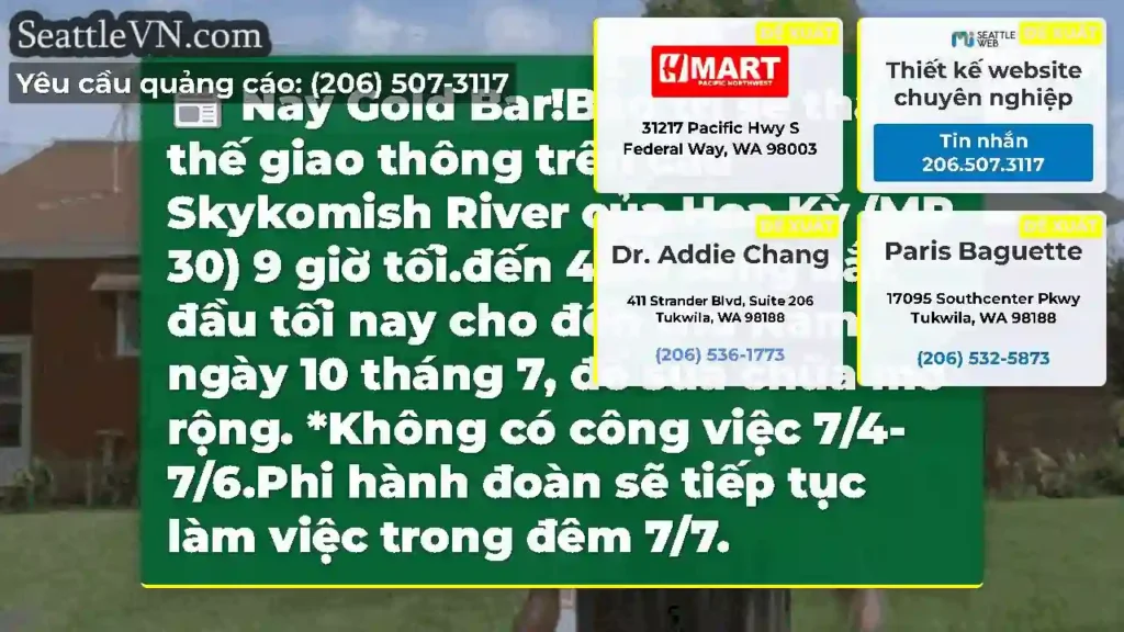 Này Gold Bar!Bảo trì sẽ thay thế giao thông trên