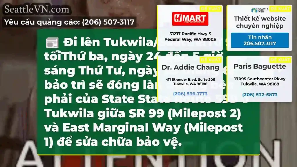 Đi lên Tukwila/Seattle!Từ 9:30 tốiThứ ba, ngày 24