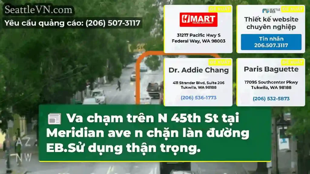 Va chạm trên N 45th St tại Meridian ave n chặn