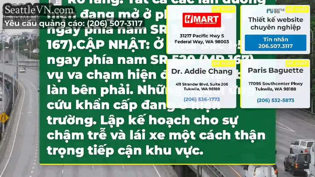 Rõ ràng: Tất cả các làn đường hiện đang mở ở phía