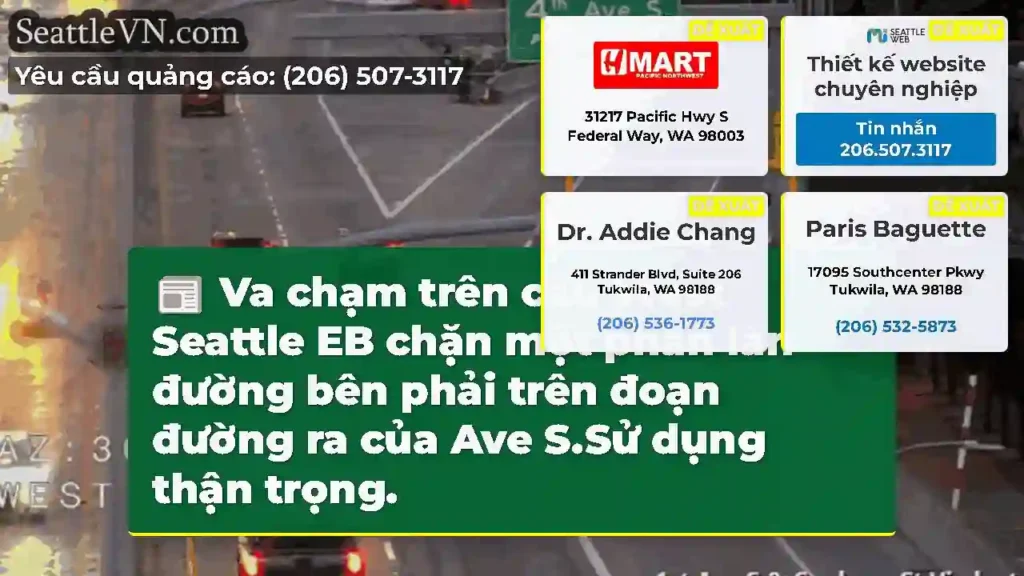 Va chạm trên cầu West Seattle EB chặn một phần