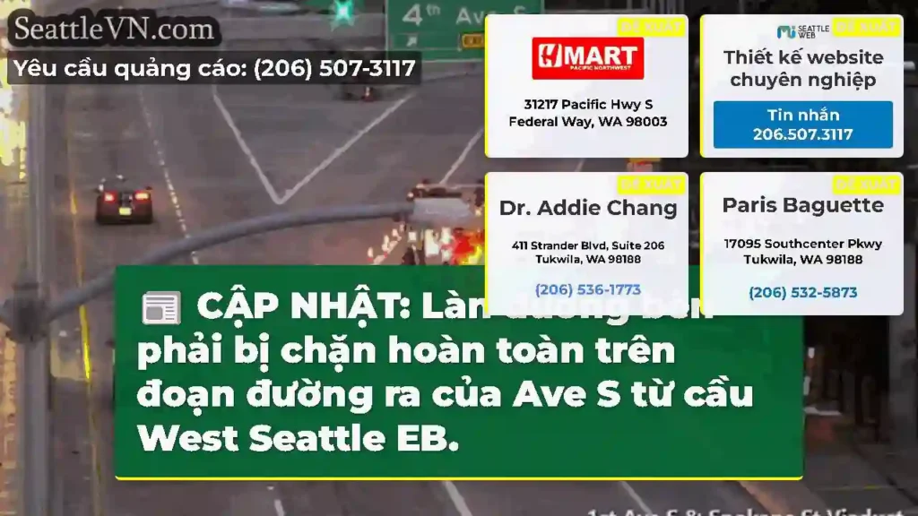 CẬP NHẬT: Làn đường bên phải bị chặn hoàn toàn