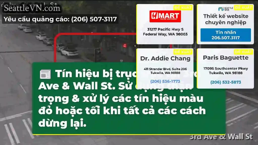 Tín hiệu bị trục trặc tại 3rd Ave & Wall St. Sử