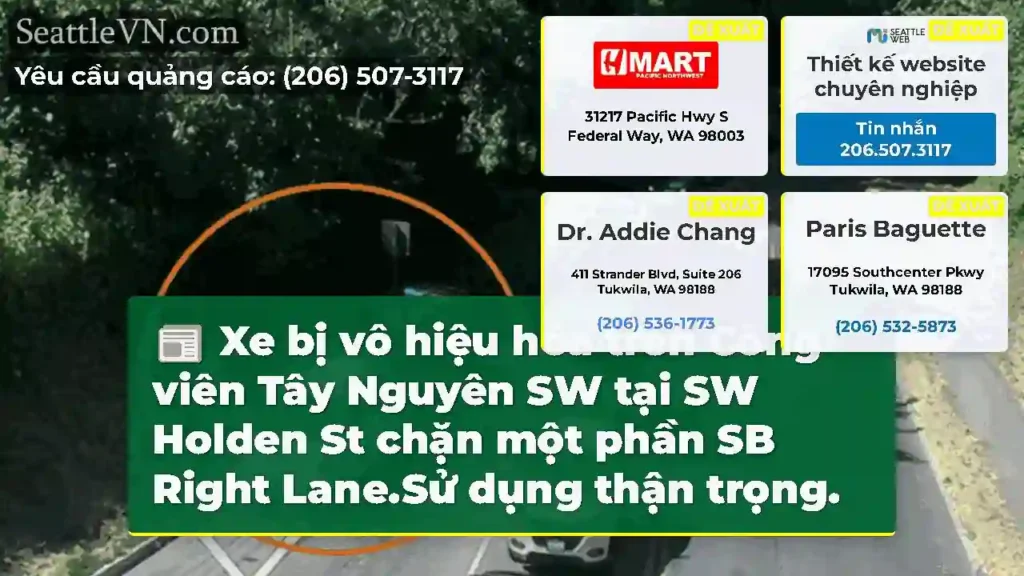 Xe bị vô hiệu hóa trên Công viên Tây Nguyên SW