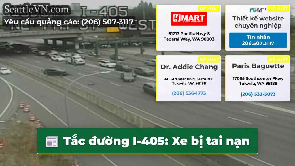 Tắc đường I-405: Xe bị tai nạn