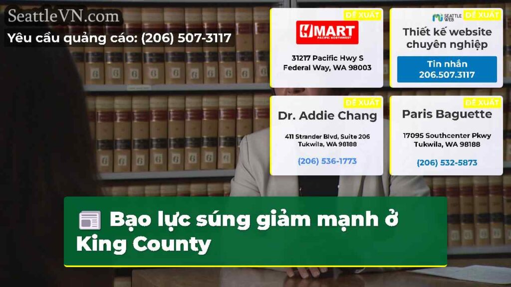 Bạo lực súng giảm mạnh ở King County