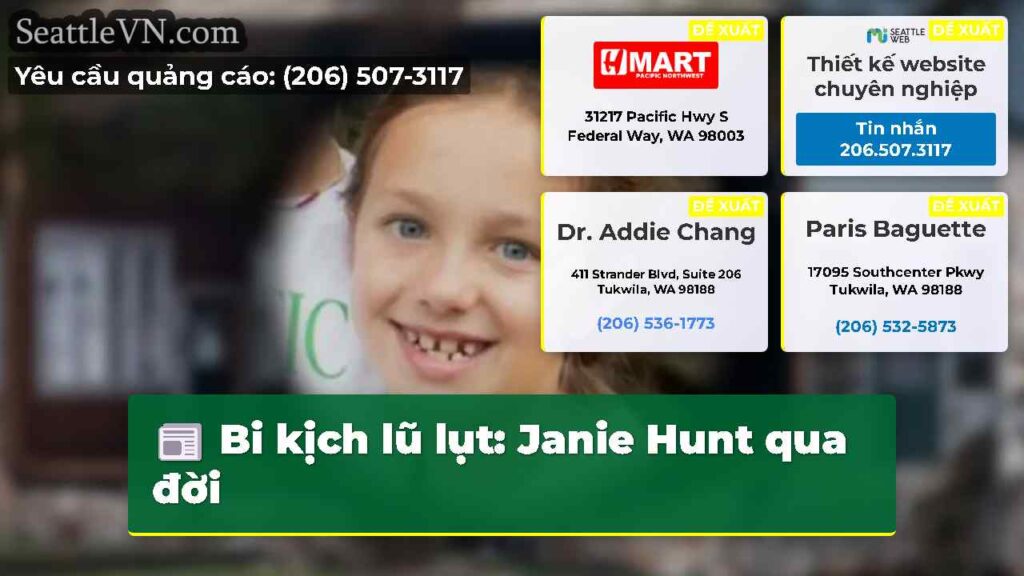 Bi kịch lũ lụt: Janie Hunt qua đời