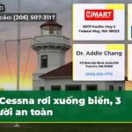 Cessna rơi xuống biển 3 người an toàn