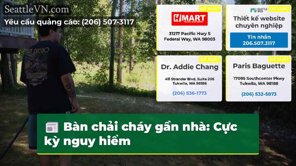 Bàn chải cháy gần nhà: Cực kỳ nguy hiểm